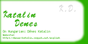 katalin denes business card
